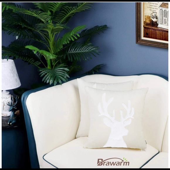 BRAWARM Pack of 2 Cotton Throw Pillow Cover - Picture 3 of 7